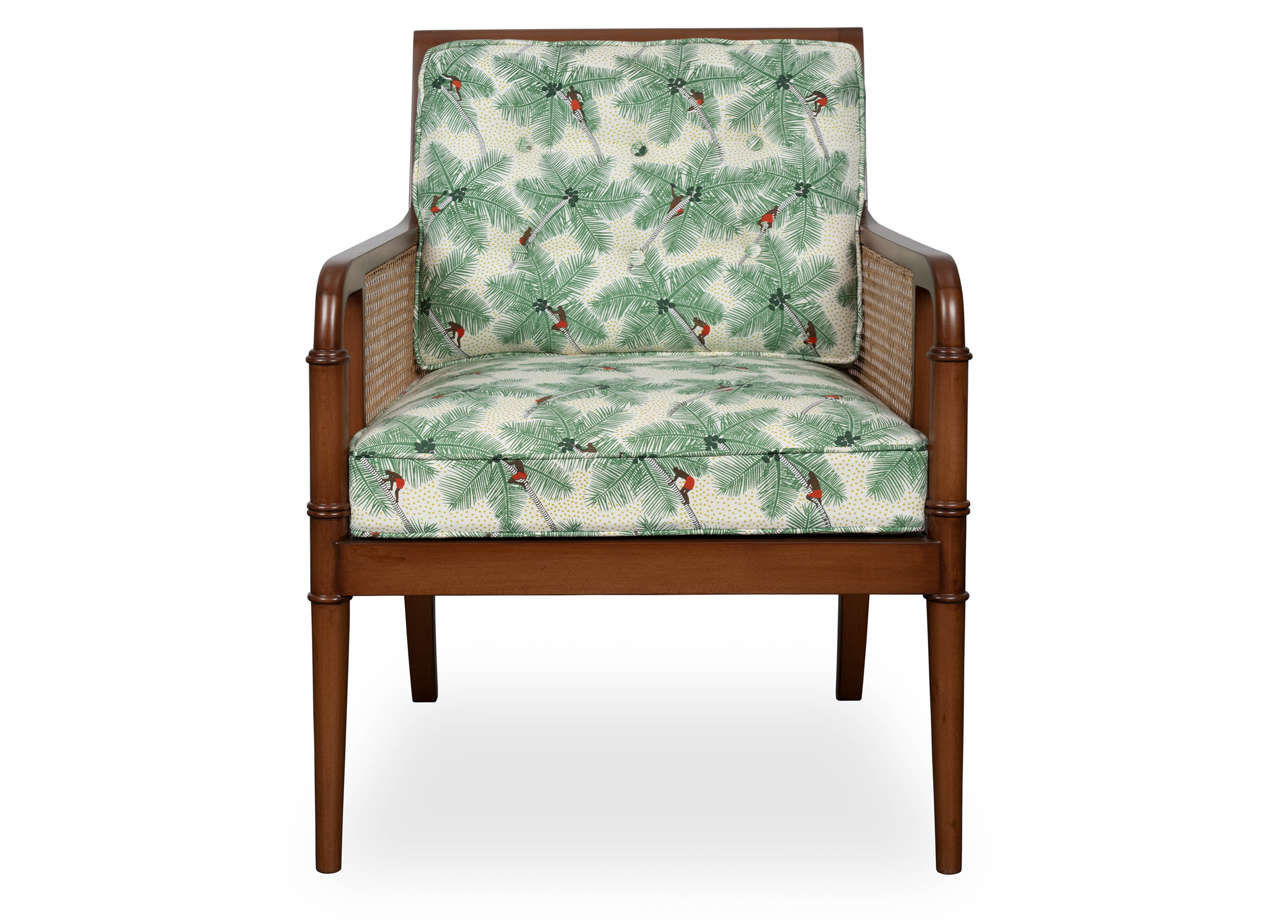 Gymkhana Armchair Medium Walnut Coconut Palm Pickers